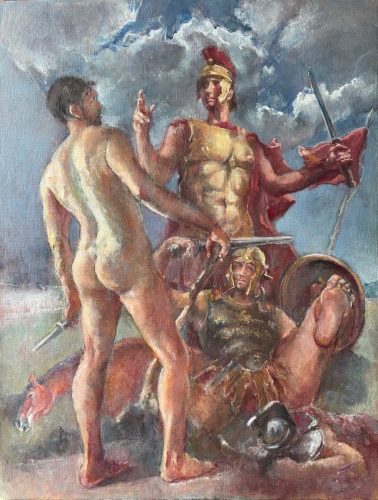 “Divide e Impera” /. “Verdeel en Heers”Óleo sobre lino/  Olieverf op linnen(50x64) cm