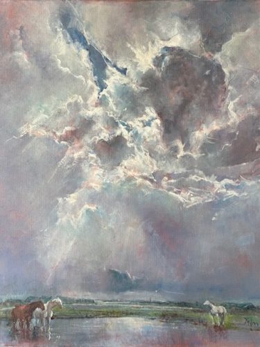 “Grito del desamparado” / “Kreet van de verlatenen”Óleo sobre lino / Olieverf op linnen