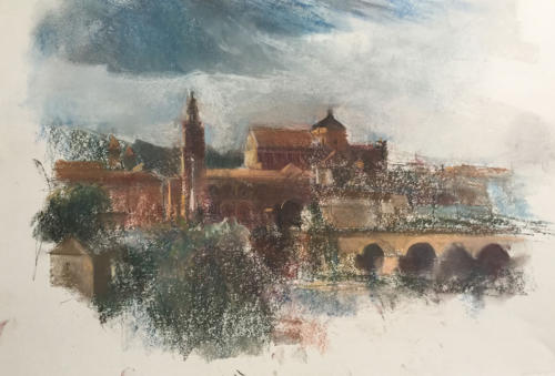 Cathedral-Mezquita de Córdoba ± (50×30)cm pastel